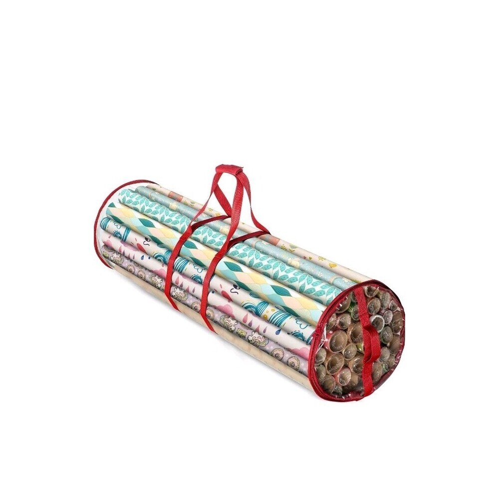 ZOBER Round Christmas Gift Wrapping Paper Organizer Storage - 40 Inch Gift Wrap